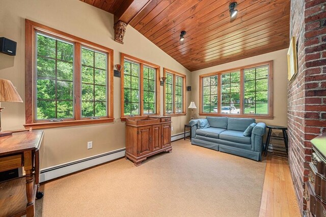771 Ferry St, Marshfield, MA 02050 - sunroom / solarium featuring baseboard heating and healthy amount of natural light