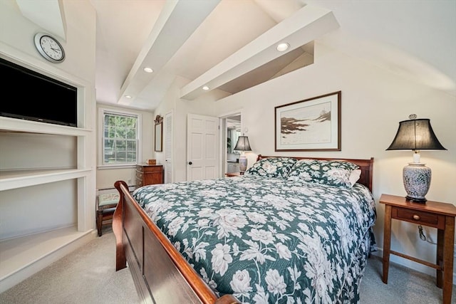 771 Ferry St, Marshfield, MA 02050 - carpeted bedroom with lofted ceiling and recessed lighting