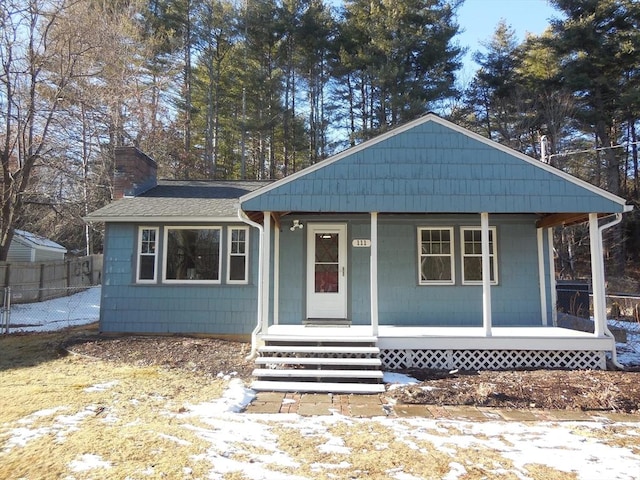 bungalow with covered porch