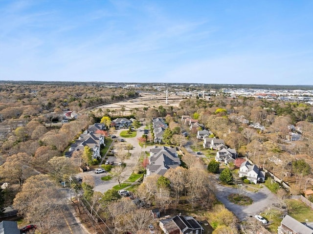 aerial view with a residential view