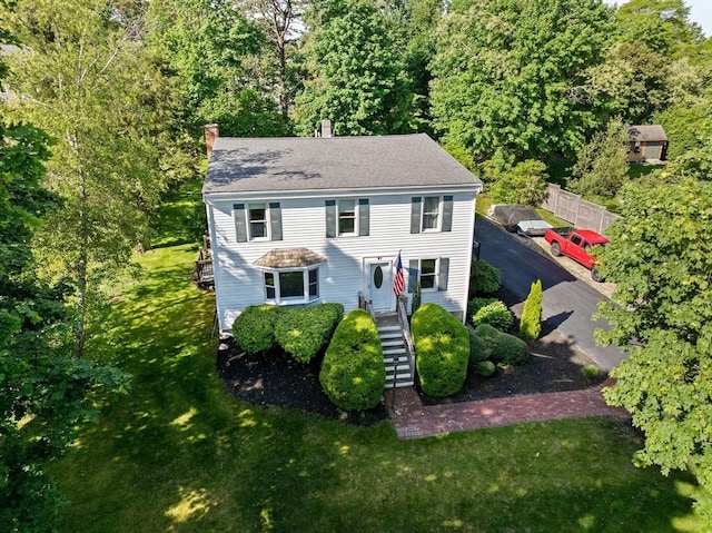 67 Greenfield Ln, Scituate, MA 02066 - colonial home with a chimney