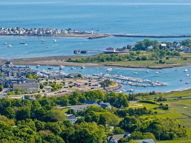 67 Greenfield Ln, Scituate, MA 02066 - drone / aerial view of a nearby body of water and a marina