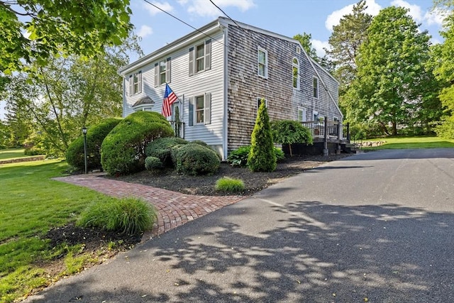 67 Greenfield Ln, Scituate, MA 02066 - view of property exterior featuring a yard and a deck