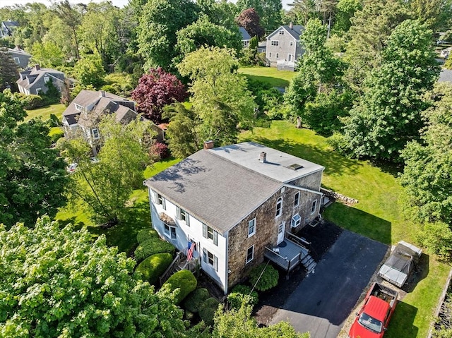 67 Greenfield Ln, Scituate, MA 02066 - drone / aerial view of a tree filled landscape