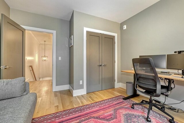 11 Conway St Unit 3, Boston, MA 02131 - office featuring light wood-style flooring and baseboards