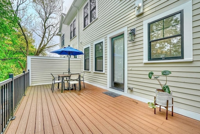 11 Conway St Unit 3, Boston, MA 02131 - wooden deck featuring outdoor dining area