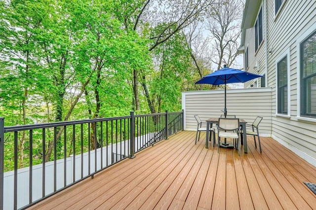 11 Conway St Unit 3, Boston, MA 02131 - wooden terrace with outdoor dining space