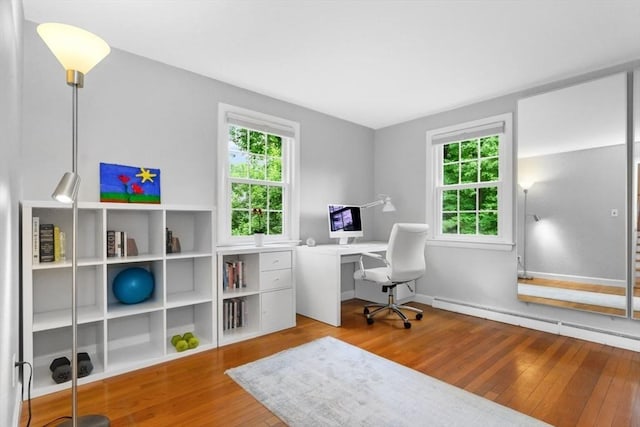 6 Cherry Ridge Rd, Acton, MA 01720 - office space featuring wood finished floors and a baseboard heating unit