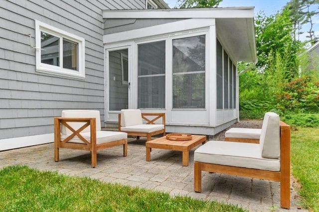 6 Cherry Ridge Rd, Acton, MA 01720 - view of patio / terrace with a sunroom and outdoor lounge area