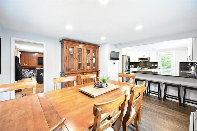 77 Marblehead St, North Reading, MA 01864 - dining area featuring recessed lighting and wood finished floors