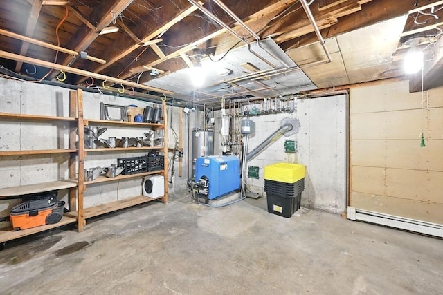 77 Marblehead St, North Reading, MA 01864 - unfinished below grade area with a heating unit