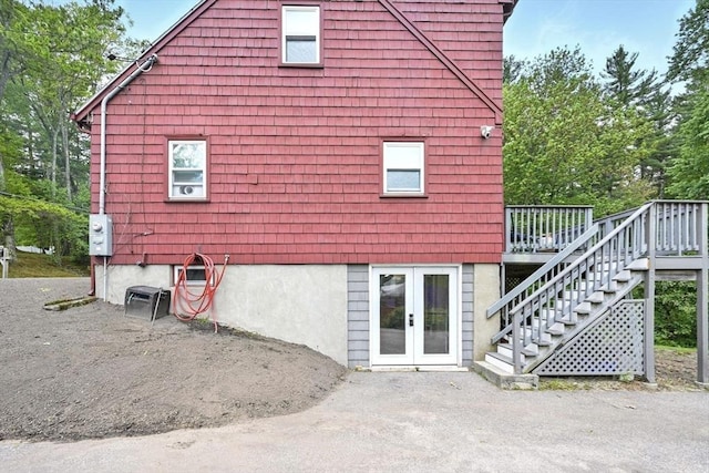 77 Marblehead St, North Reading, MA 01864 - rear view of property featuring a deck and stairs