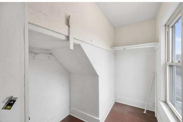 629 Cambridge St, Worcester, MA 01610 - walk in closet with wood finished floors and lofted ceiling