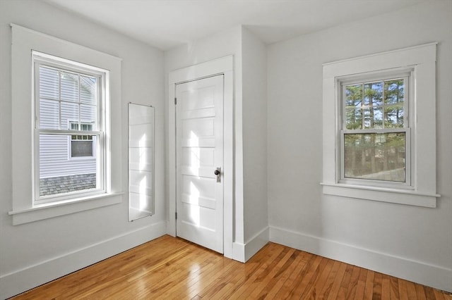 foyer with light hardwood / wood-style flooring