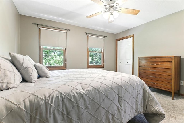150 Hillside Rd Unit 2, Westfield, MA 01085 - bedroom featuring carpet flooring, a closet, and ceiling fan