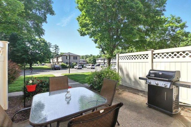 150 Hillside Rd Unit 2, Westfield, MA 01085 - view of patio featuring grilling area and outdoor dining space