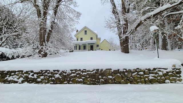 view of snowy yard