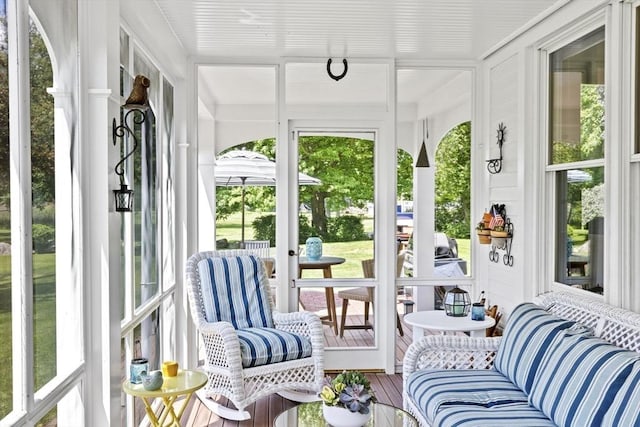 112 Hollett St, Scituate, MA 02066 - sunroom / solarium with plenty of natural light and wood finished floors