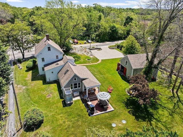 112 Hollett St, Scituate, MA 02066 - view from above of property featuring a heavily wooded area