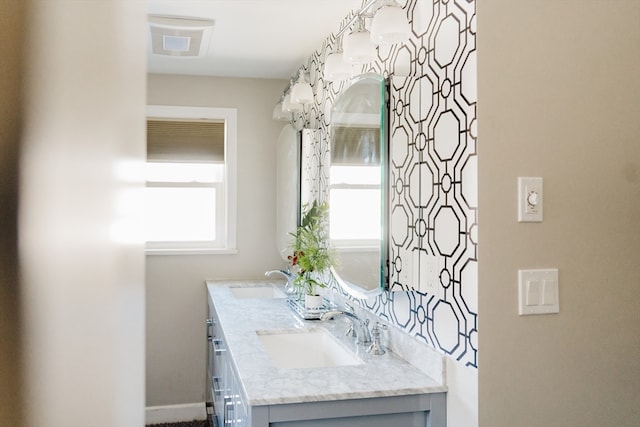 bathroom featuring vanity