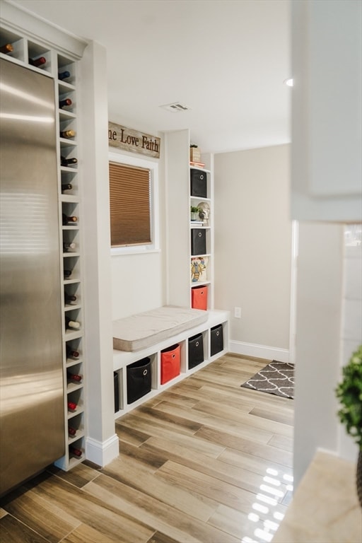 mudroom featuring hardwood / wood-style flooring