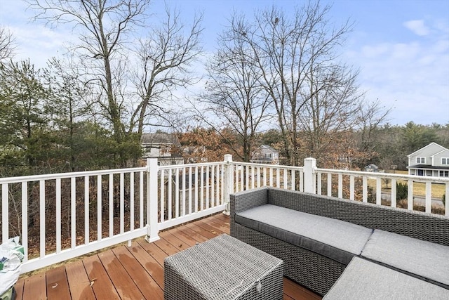 deck with an outdoor living space