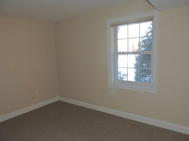 view of carpeted spare room