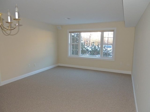 view of carpeted spare room