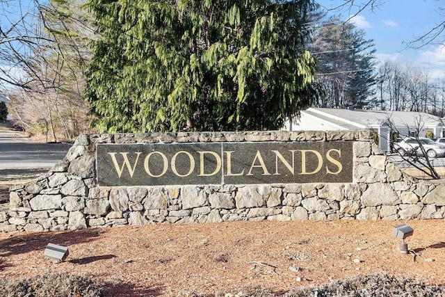 view of community sign