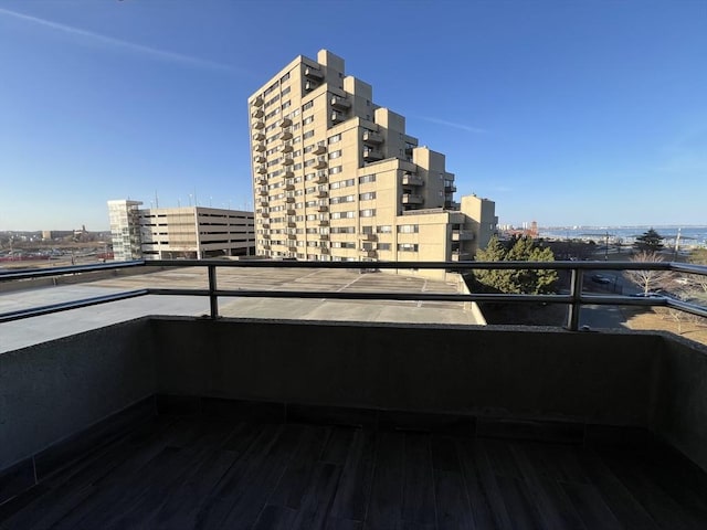 balcony with a city view