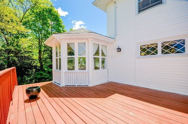 view of wooden terrace