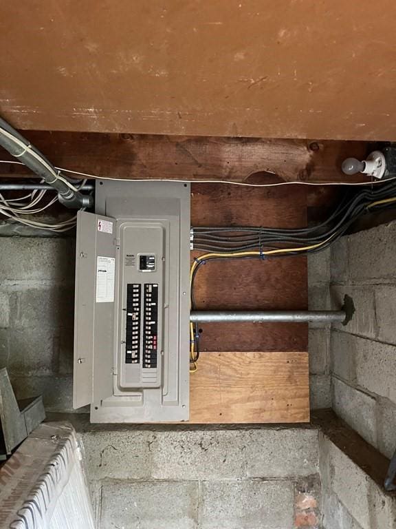 65 Beacon St, Melrose, MA 02176 - utility room featuring electric panel