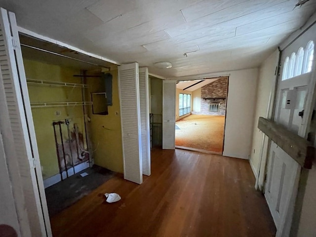 65 Beacon St, Melrose, MA 02176 - hallway with dark hardwood / wood-style floors