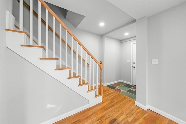 foyer featuring wood-type flooring