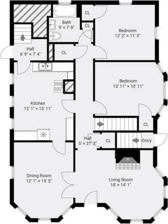 4-6 W St, Arlington, MA 02476 - room layout