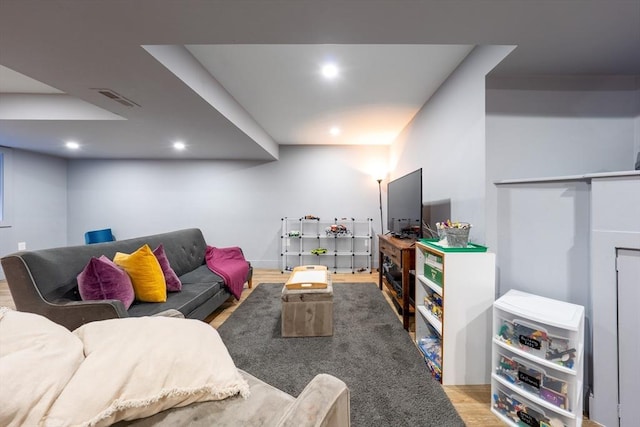 16 Walker St Unit 16, Medford, MA 02155 - living area with wood finished floors and recessed lighting