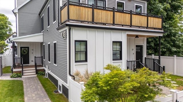 16 Walker St Unit 16, Medford, MA 02155 - view of front of property featuring a balcony and board and batten siding