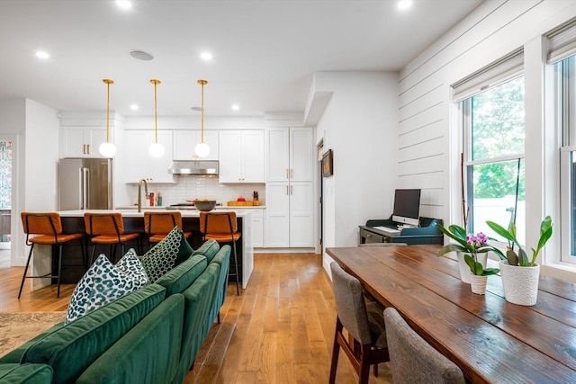 16 Walker St Unit 16, Medford, MA 02155 - living area featuring light wood finished floors and recessed lighting