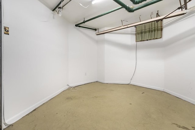 garage featuring baseboards