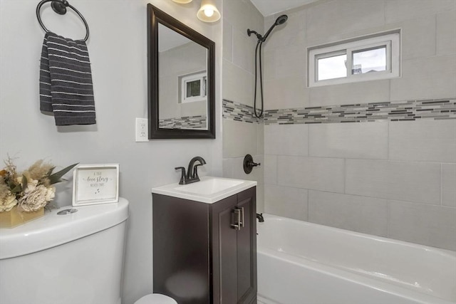 80 Rochelle St, Springfield, MA 01109 - bathroom featuring toilet, washtub / shower combination, and vanity