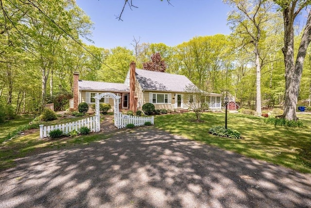 313 Bennett Rd, Hampden, MA 01036 - view of front of property with a chimney