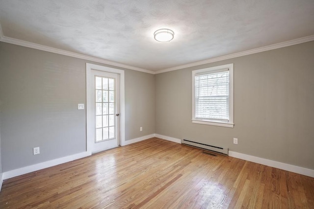 313 Bennett Rd, Hampden, MA 01036 - spare room with a baseboard radiator, healthy amount of natural light, baseboards, and ornamental molding
