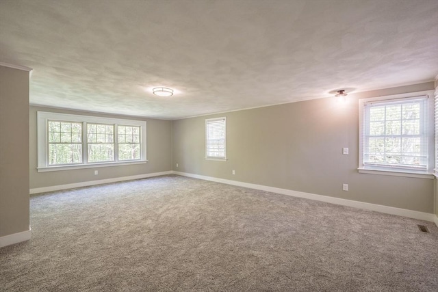 313 Bennett Rd, Hampden, MA 01036 - empty room with baseboards, plenty of natural light, carpet floors, and a textured ceiling