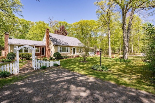 313 Bennett Rd, Hampden, MA 01036 - view of front facade with a chimney
