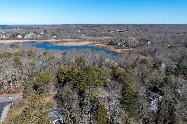 aerial view with a forest view