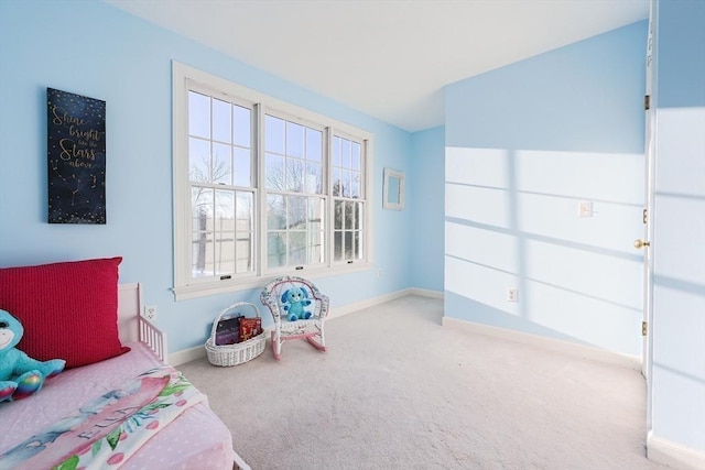 bedroom with carpet floors