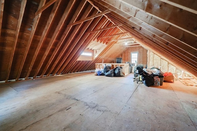 view of attic