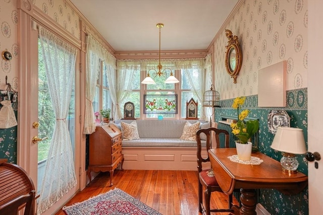 70 Main St, Northborough, MA 01532 - living area featuring wallpapered walls and wood-type flooring