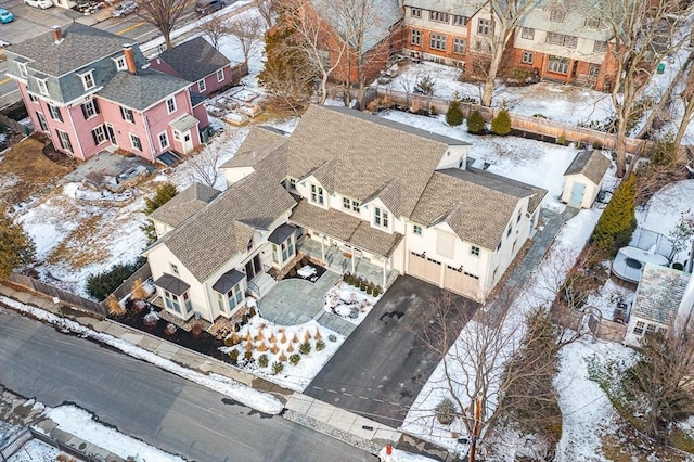 view of snowy aerial view