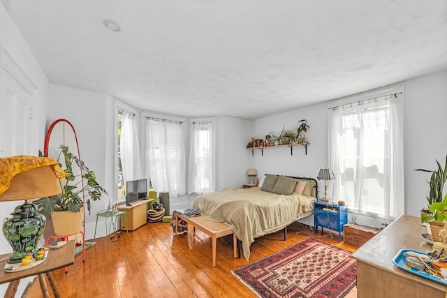 419 Poplar St, Boston, MA 02131 - bedroom featuring multiple windows and light wood-type flooring